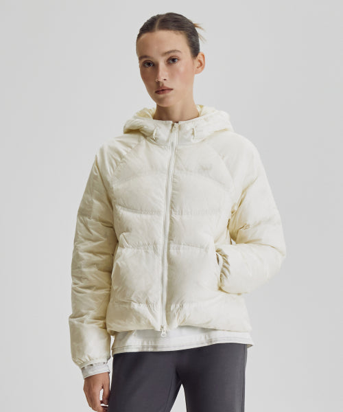 WOMEN FLYING 204 AIRY HOODED LIGHTWEIGHT DOWN - 5 COLORS L/BUTTER