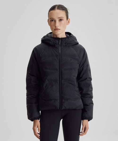WOMEN FLYING 204 AIRY HOODED LIGHTWEIGHT DOWN - 5 COLORS BLACK