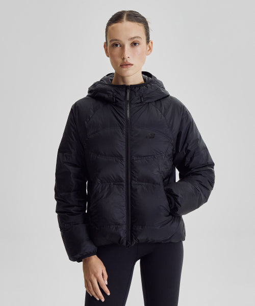 WOMEN FLYING 204 AIRY HOODED LIGHTWEIGHT DOWN - 5 COLORS BLACK