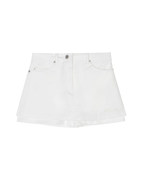 ESSENTIAL LAYERED MINI SKORT #徐睿知同款! - 2 COLORS WHITE