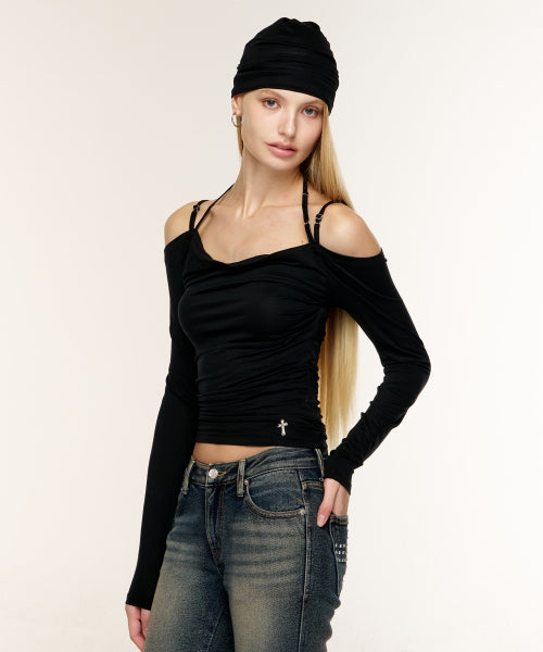 VELA OFF-SHOULDER TOP - 2 COLORS BLACK