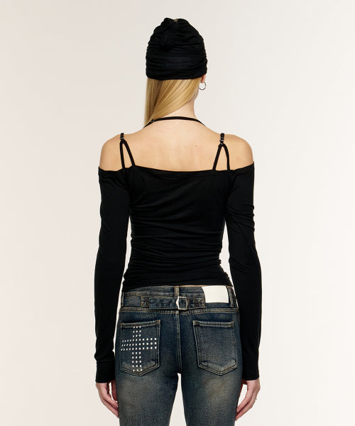 VELA OFF-SHOULDER TOP - 2 COLORS BLACK