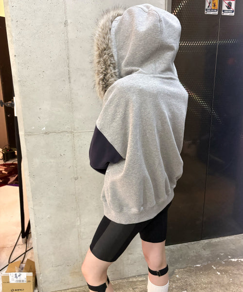 VARSITY ZIP HOODIE - 2 COLORS GREY
