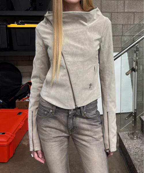 KAEL DRAPED JACKET V2 - 2 COLORS BEIGE