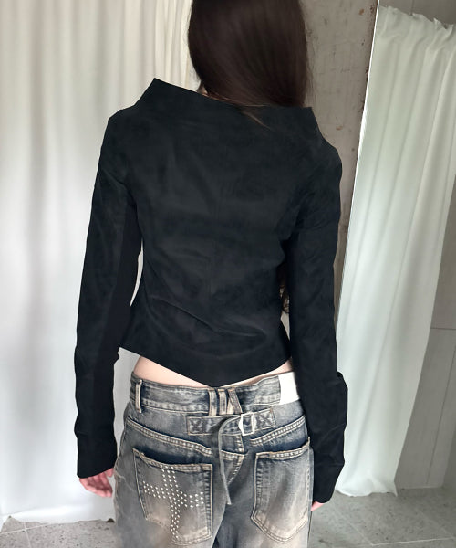 KAEL DRAPED JACKET V2 - 2 COLORS BLACK