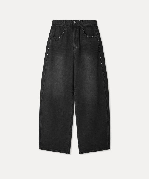 BALLOON FIT DENIM - 2 COLORS GREY