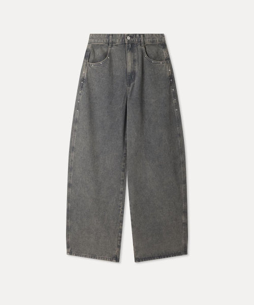 BALLOON FIT DENIM - 2 COLORS GREY