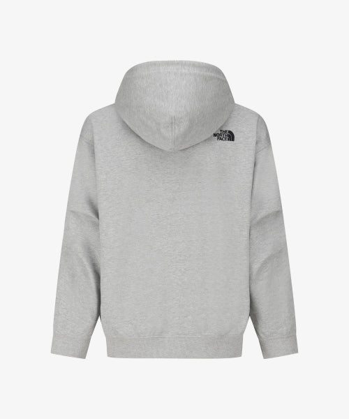 WHITE LABEL HOODIE ZIP-UP MELANGE GREY