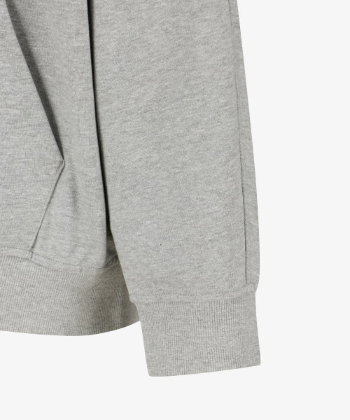 WHITE LABEL HOODIE ZIP-UP MELANGE GREY