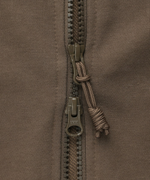 WHITE LABEL HOODIE ZIP-UP DEEP TAUPE