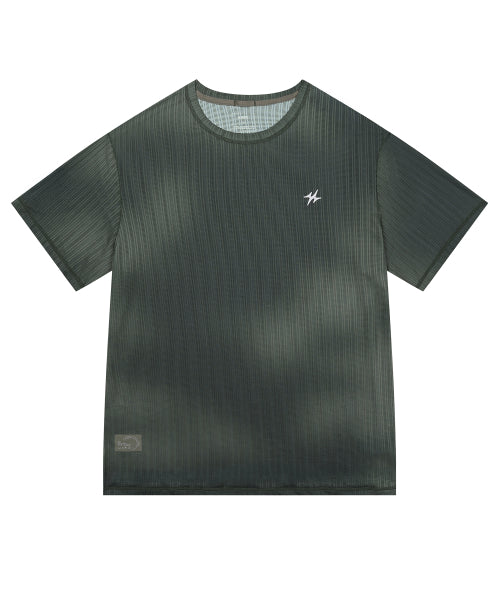 TECH DYE PERFORMANCE RUNNING SHORT SLEEVE T-SHIRT - 3 COLORS OLIVE