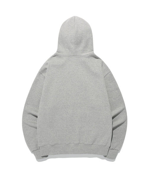 MESSY ALPHA LOGO ZIP HOODIE - 3 COLORS GREY
