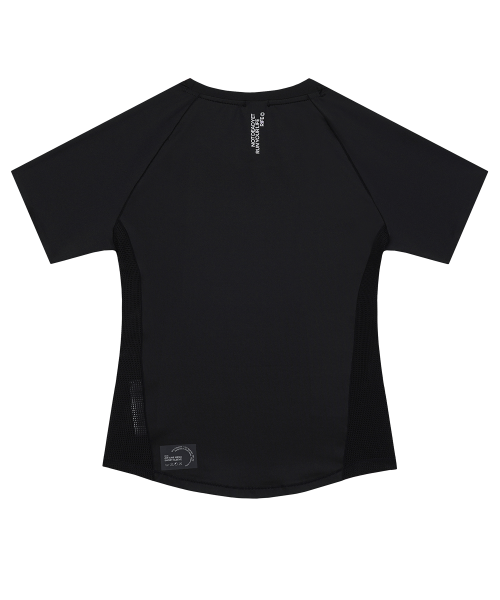 WOMEN AIRLINE MESH PERFORMANCE SHORT SLEEVE - 5 COLORS BLACK