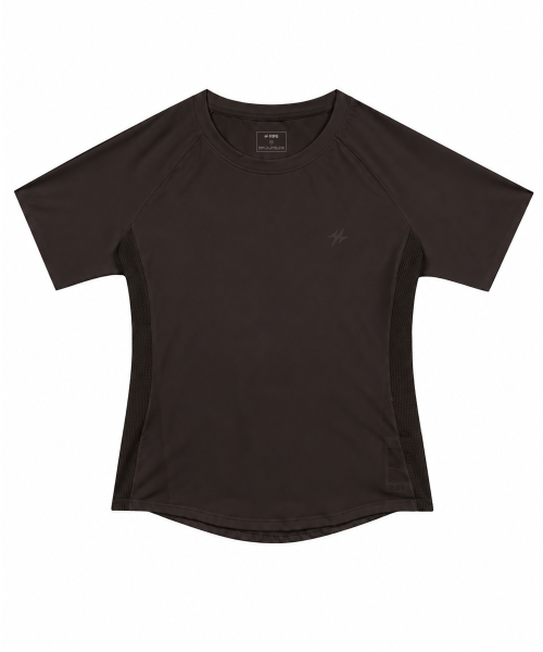 WOMEN AIRLINE MESH PERFORMANCE SHORT SLEEVE - 5 COLORS BLACK
