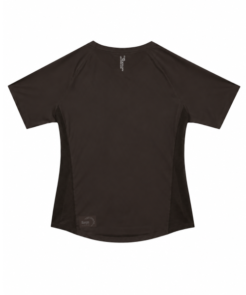 WOMEN AIRLINE MESH PERFORMANCE SHORT SLEEVE - 5 COLORS BLACK