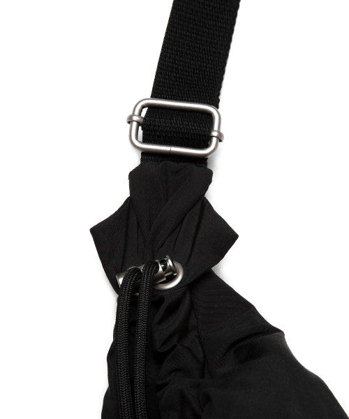 COTTON SIDE SHIRRING HOBO BAG - 2 COLORS BLACK