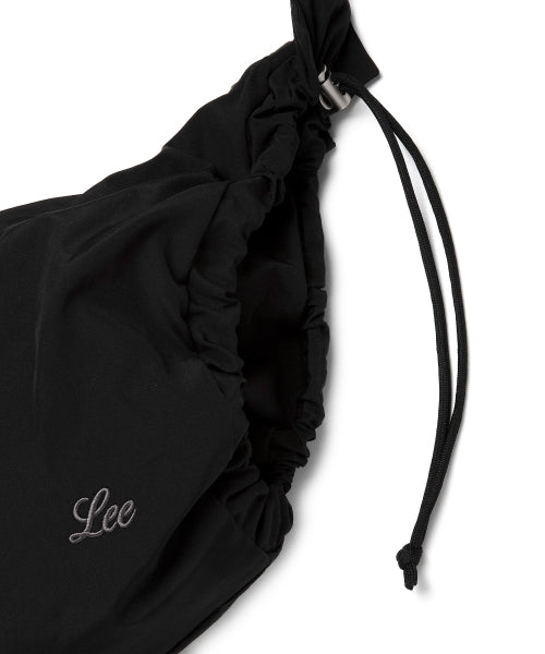 COTTON SIDE SHIRRING HOBO BAG - 2 COLORS BLACK