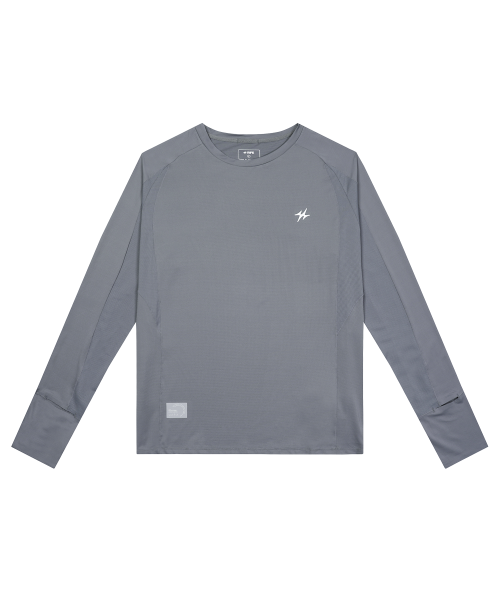AIR SQUARE PERFORMANCE RUNNING LONG SLEEVE - 3 COLORS BLACK