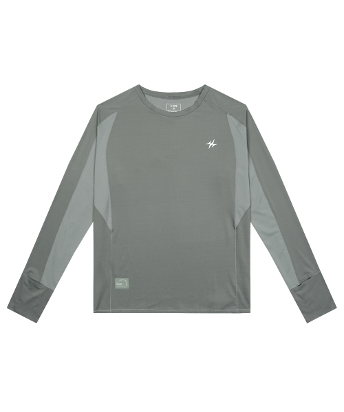 AIR SQUARE PERFORMANCE RUNNING LONG SLEEVE - 3 COLORS BLACK