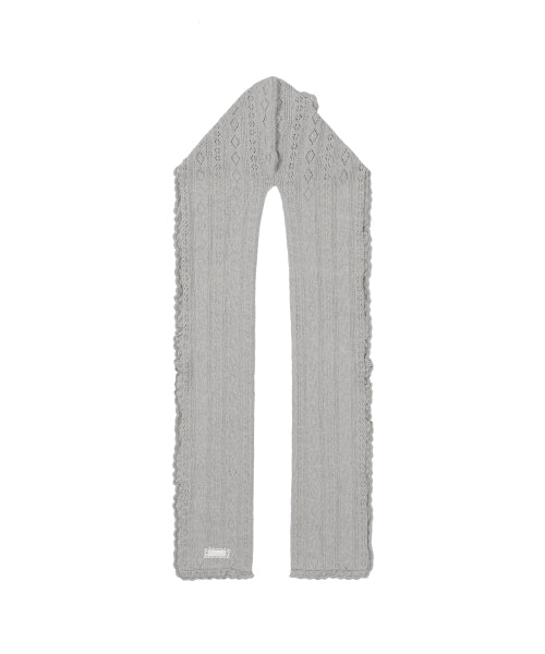 FLEUR HOOD MUFFLER - 2 COLORS GREY