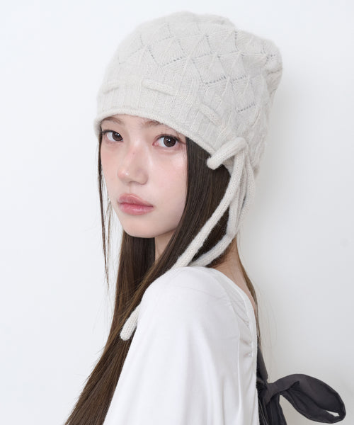 DIA STRING BEANIE - 3 COLORS BEIGE