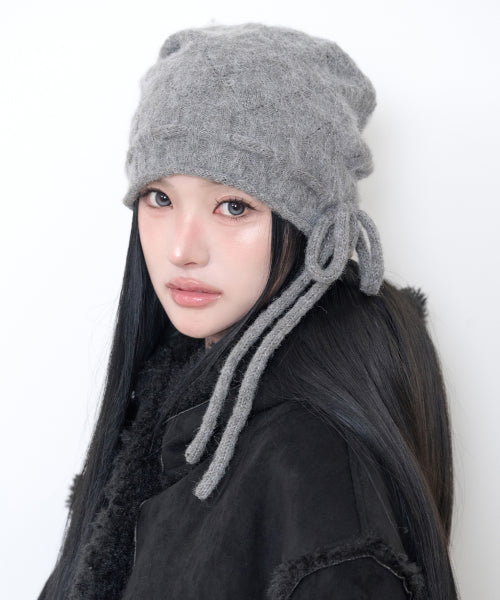 DIA STRING BEANIE - 3 COLORS CHARCOAL