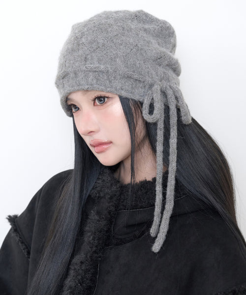 DIA STRING BEANIE - 3 COLORS CHARCOAL