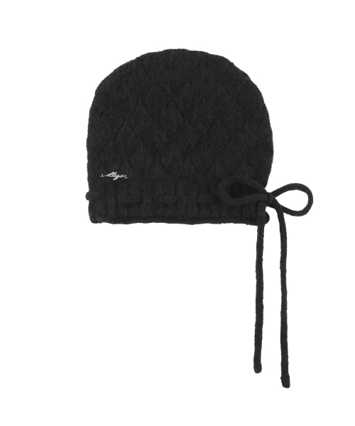 DIA STRING BEANIE - 3 COLORS BLACK