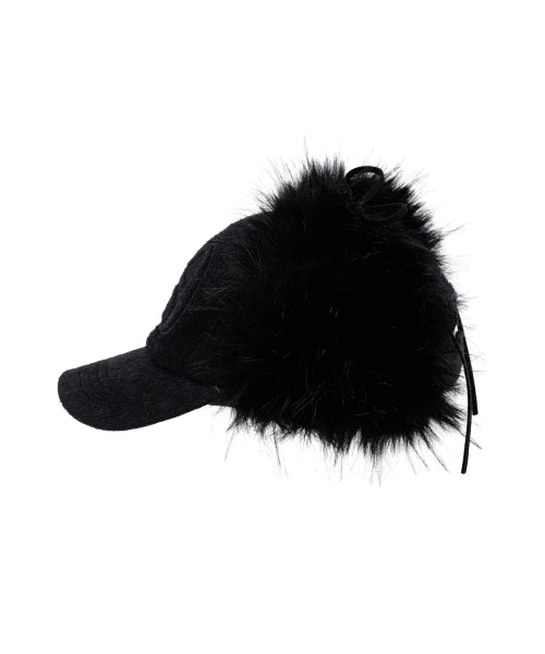 129 EARFLAP CAP - 2 COLORS BLACK