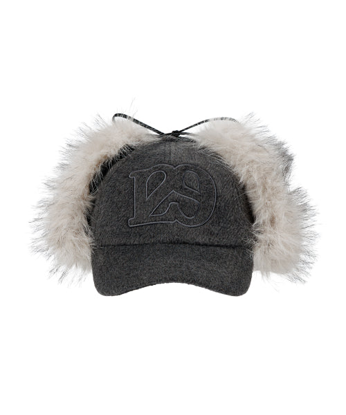 129 EARFLAP CAP - 2 COLORS GREY