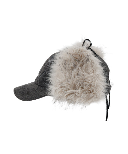 129 EARFLAP CAP - 2 COLORS GREY