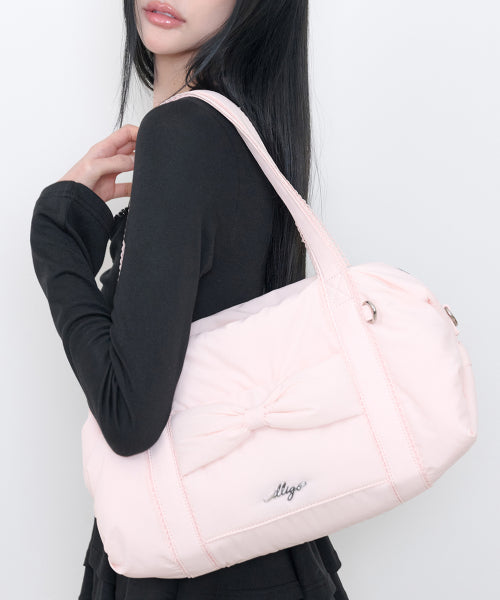 COZY BOW DUFFLE BAG - 3 COLORS PINK