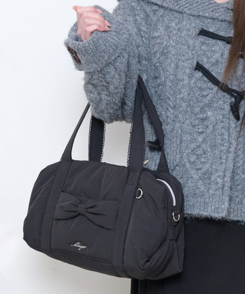 COZY BOW DUFFLE BAG - 3 COLORS BLACK