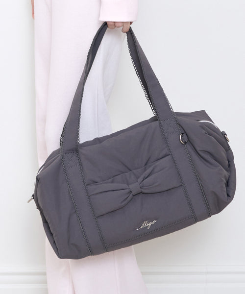 COZY BOW DUFFLE BAG - 3 COLORS CHARCOAL