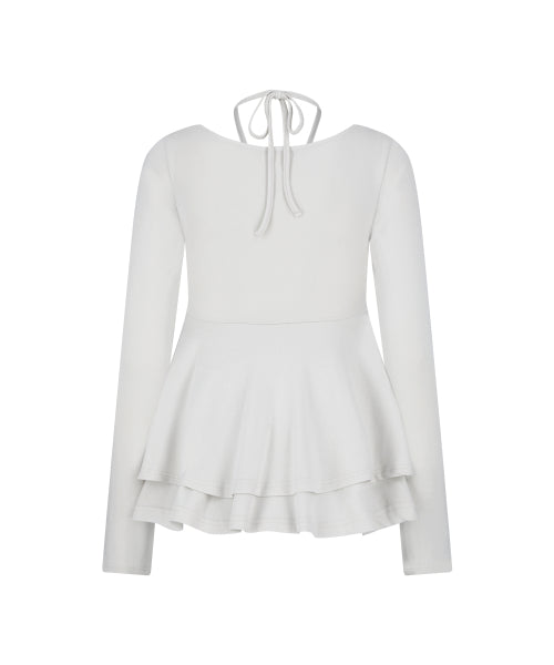 HALTER FLARE LONG SLEEVE - 3 COLORS GREY