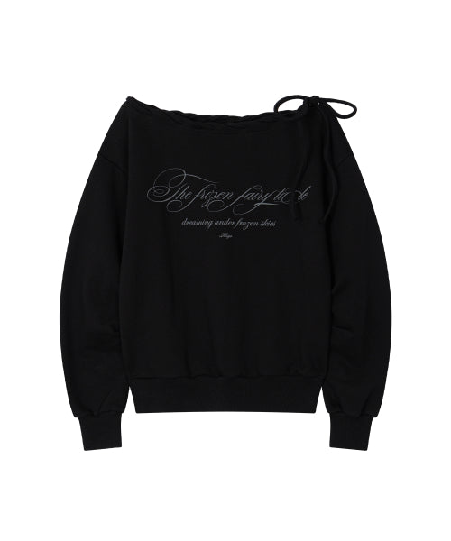 LOOP LETTERING SWEATSHIRT - 2 COLORS BLACK