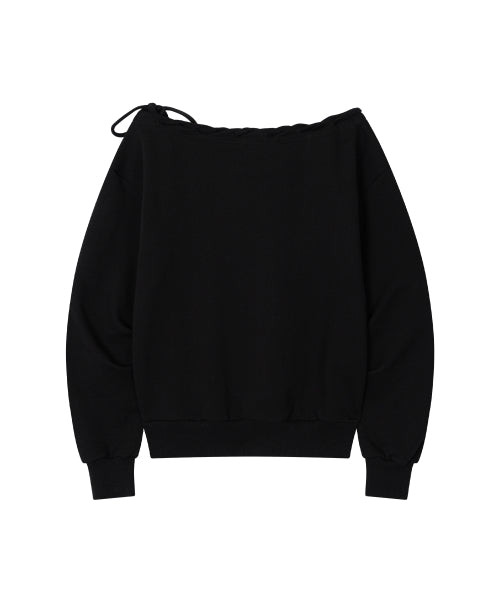 LOOP LETTERING SWEATSHIRT - 2 COLORS BLACK