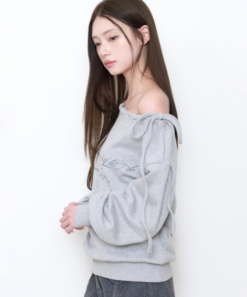 LOOP LETTERING SWEATSHIRT - 2 COLORS MELANGE