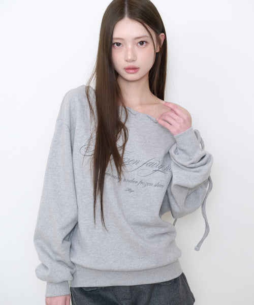 LOOP LETTERING SWEATSHIRT - 2 COLORS MELANGE