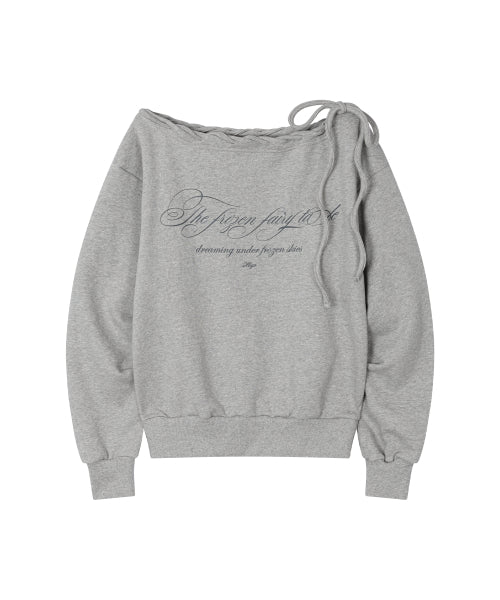 LOOP LETTERING SWEATSHIRT - 2 COLORS MELANGE