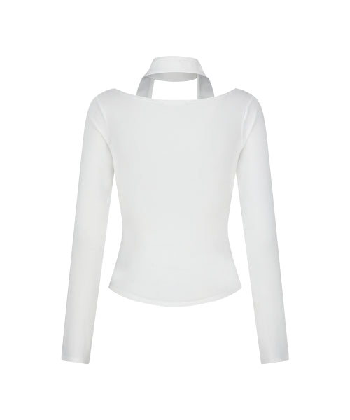 DRAPE BOLERO TOP - 3 COLORS WHITE