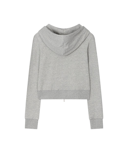 BASIC SLIM HOOD ZIP UP - 4 COLORS MELANGE