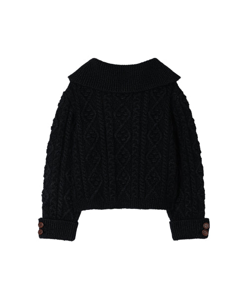TOGGLE KNIT CARDIGAN - 3 COLORS BLACK