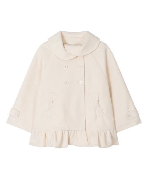 FRILL CAPE COAT - 2 COLORS IVORY
