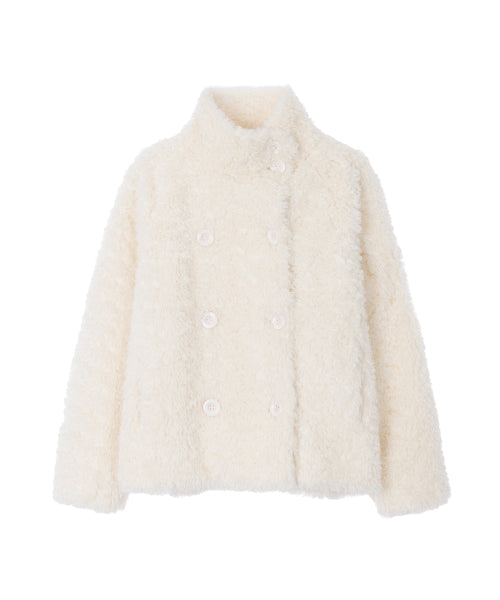 CURLY FUR JACKET - 3 COLORS IVORY
