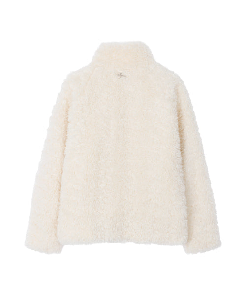 CURLY FUR JACKET - 3 COLORS IVORY
