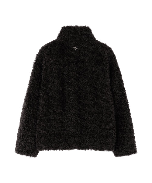 CURLY FUR JACKET - 3 COLORS BROWN