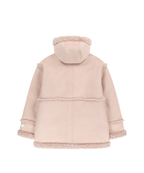 SHEARLING MUSTANG HALF COAT - 3 COLORS PINK