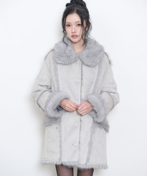 REVERSIBLE MUSTANG HALF COAT - 3 COLORS GREY