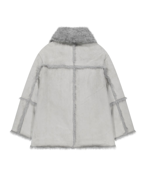 REVERSIBLE MUSTANG HALF COAT - 3 COLORS GREY